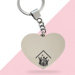 Porte-clés cœur personnalisé - Modèle Maison