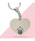 Porte-clés cœur personnalisé - Modèle Maison