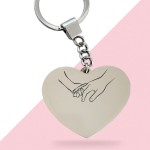 Porte-clés cœur personnalisé - Modèle Mains