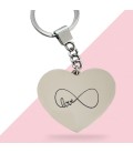 Porte-clés cœur personnalisé - Modèle Infini