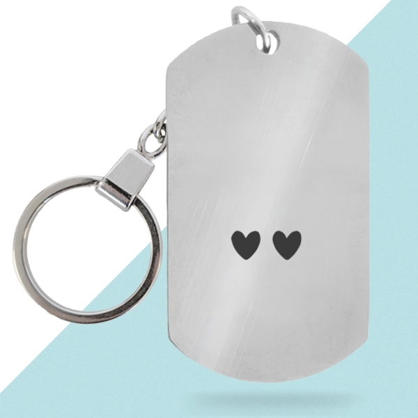 Porte-clés métal personnalisé - Modèle Amour