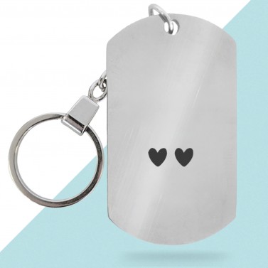 Porte-clés métal personnalisé - Modèle Amour