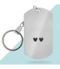 Porte-clés métal personnalisé - Modèle Amour