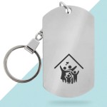 Porte-clés métal personnalisé - Modèle Maison