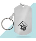 Porte-clés métal personnalisé - Modèle Maison