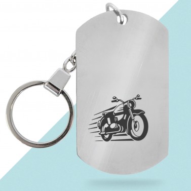 Porte-clés métal personnalisé - Modèle Moto