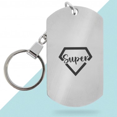 Porte-clés métal personnalisé - Modèle Super