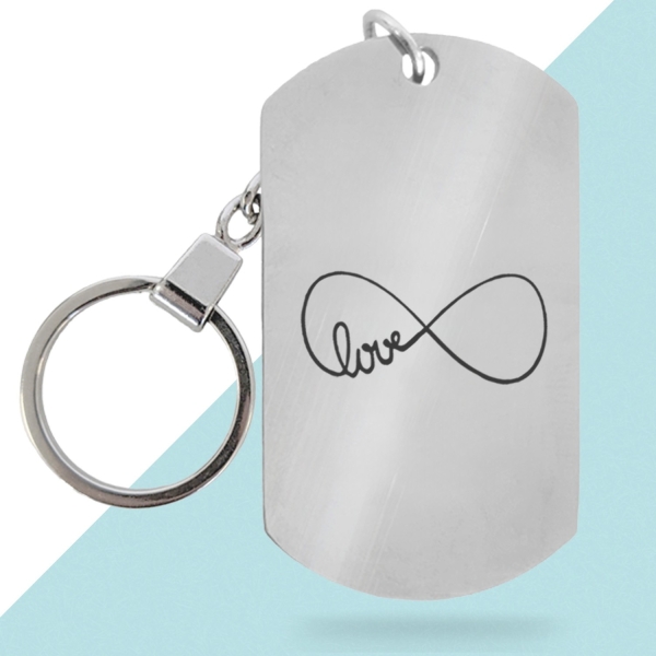 Porte-clés métal personnalisé - Modèle Infini