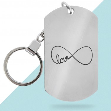 Porte-clés métal personnalisé - Modèle Infini