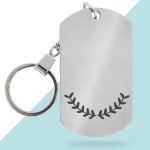Porte-clés métal personnalisé - Modèle Lauriers