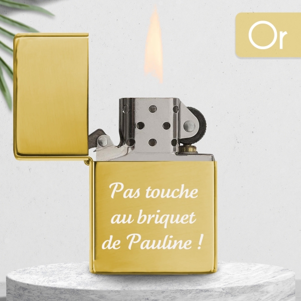 Briquet essence texte à graver