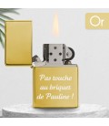 Briquet essence texte à graver