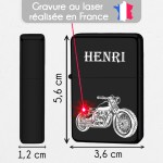 Briquet personnalisé essence couleur bleu - Modèle initiale