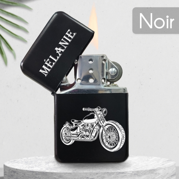 Briquet personnalisé essence couleur bleu - Modèle initiale