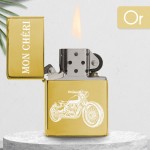 Briquet personnalisé essence couleur bleu - Modèle initiale