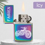 Briquet personnalisé essence couleur bleu - Modèle initiale