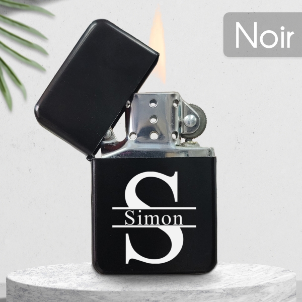 Briquet personnalisé essence couleur bleu - Modèle initiale