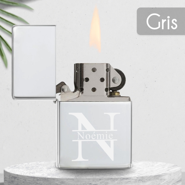 Briquet personnalisé essence couleur bleu - Modèle initiale