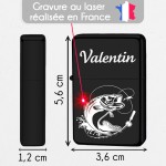 Briquet personnalisé essence couleur bleu - Modèle poisson
