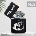 Briquet personnalisé essence couleur bleu - Modèle poisson