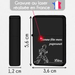 Briquet personnalisé essence couleur bleu - Modèle père et enfant