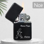 Briquet personnalisé essence couleur bleu - Modèle père et enfant