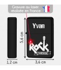 Briquet personnalisé essence couleur bleu - Modèle rock