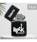 Briquet personnalisé essence couleur bleu - Modèle rock