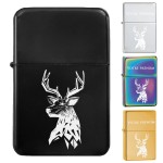 Briquet personnalisé essence couleur bleu - Modèle cerf