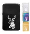 Briquet personnalisé essence couleur bleu - Modèle cerf