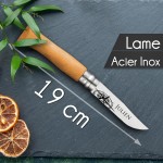 Coffret couteau Opinel n°8 manche olivier personnalisé