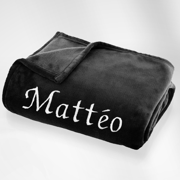 Plaid microfibre 125x150 personnalisé