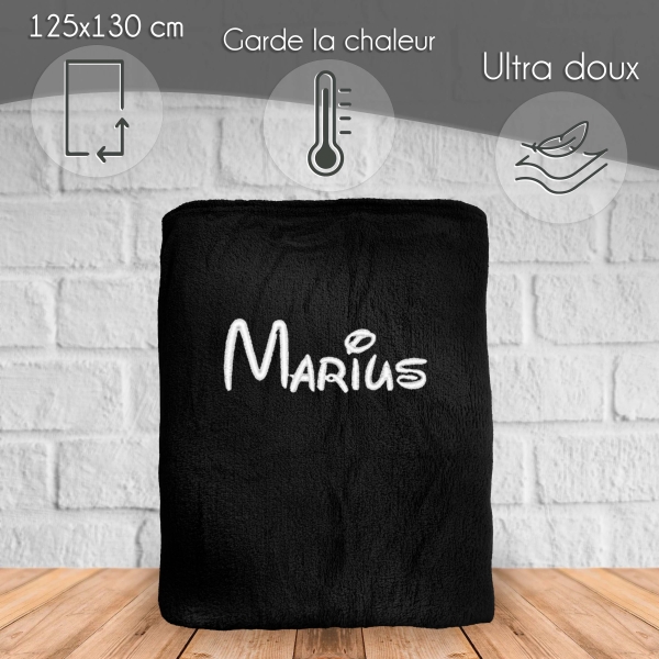 Plaid microfibre 125x150 personnalisé