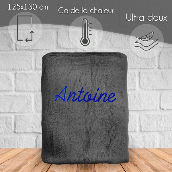 Plaid microfibre 125x150 personnalisé