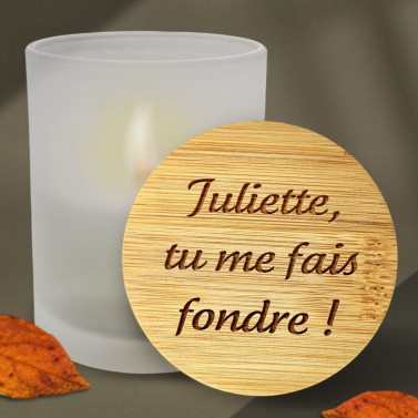 Bougie noir personnalisée