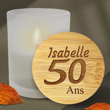 Bougie logo femme personnalisée