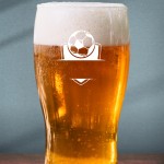 Verre à bière ruban + prénom gravés