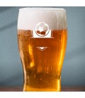Verre à bière ruban + prénom gravés