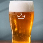 Verre à bière logo gravé