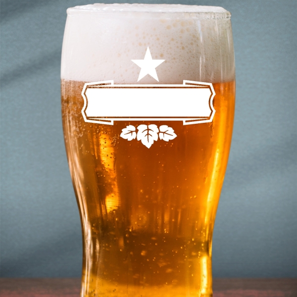 Verre à bière prénom étoile gravé
