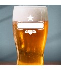 Verre à bière prénom étoile gravé
