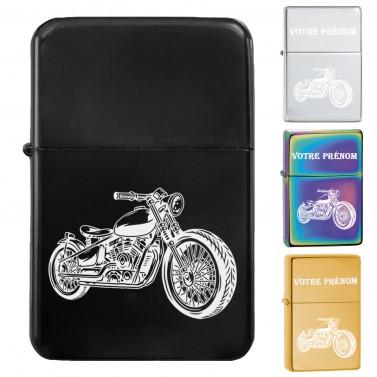 Briquet personnalisé essence couleur - Modèle moto