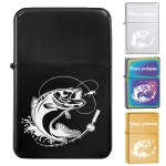 Briquet personnalisé essence couleur bleu - Modèle poisson