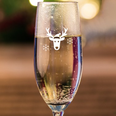 Coupe à Champagne "Noël" personnalisable