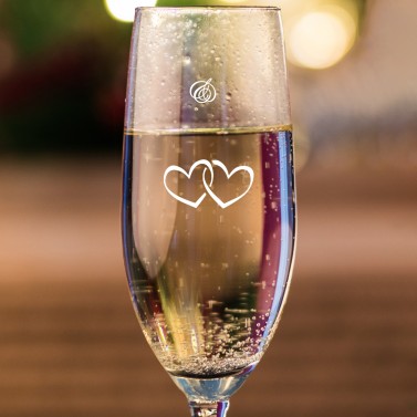 Flûtes à Champagne gravées "Coeur"
