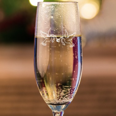 Verre à champagne mariage gravé
