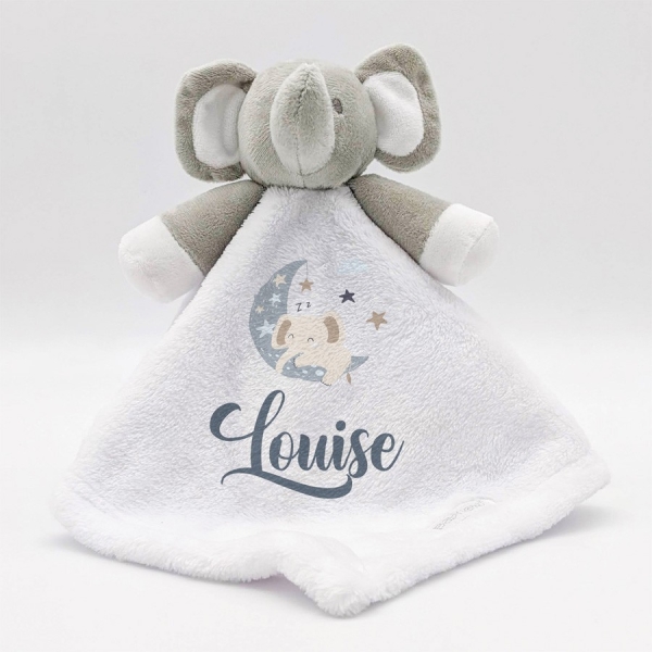 Doudou éléphant blanc Modèle Étoile