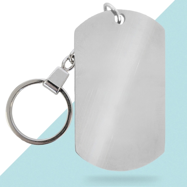 Porte-clés personnalisé plaque texte à graver