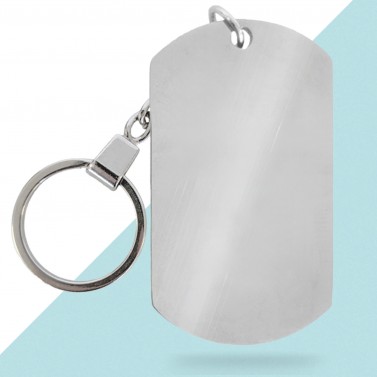 Porte-clés personnalisé plaque texte à graver