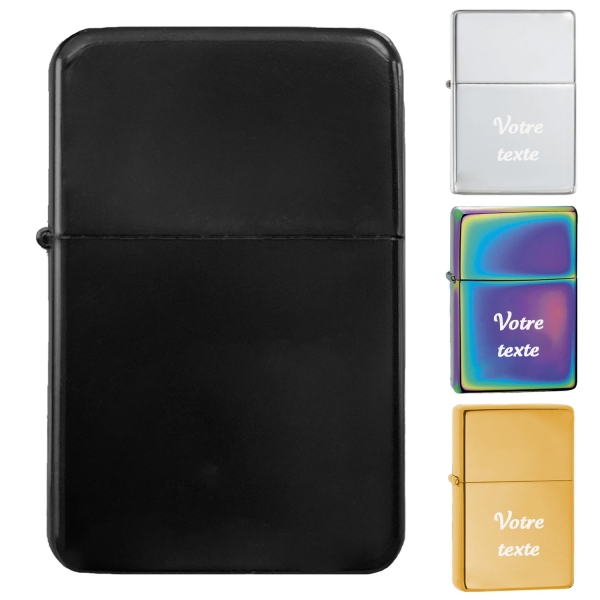 Briquet personnalisé essence couleur bleu - Modèle initiale